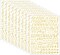 1730 Alphabet Letter Stickers, 10 Sheets Self Adhesive (Glitter Gold, M)